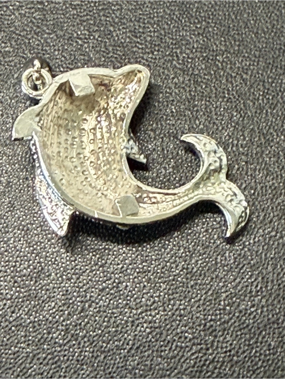 Vintage Crystal AB Pave Dolphin Charm Pendant For Necklace - Picture 2 of 5